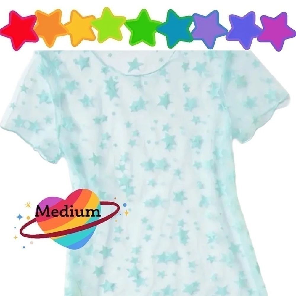 Sheer Blue T-Shirt Dress/Cover-Up